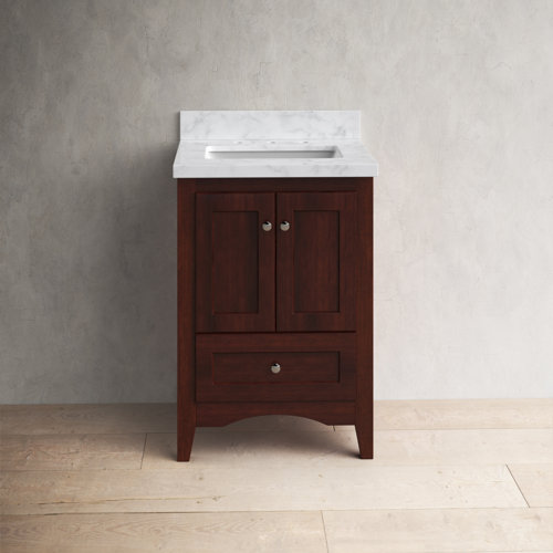 Fresno 24" W x 22" D x 35" H Single Bathroom Vanity Set & Reviews